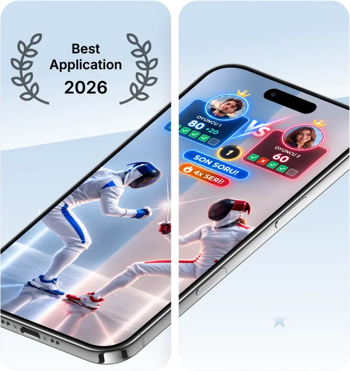 YKS Geyik iki telefonda: canlı düelloda iki oyuncunun puan tablosu ve “Best Application 2026” ödülü